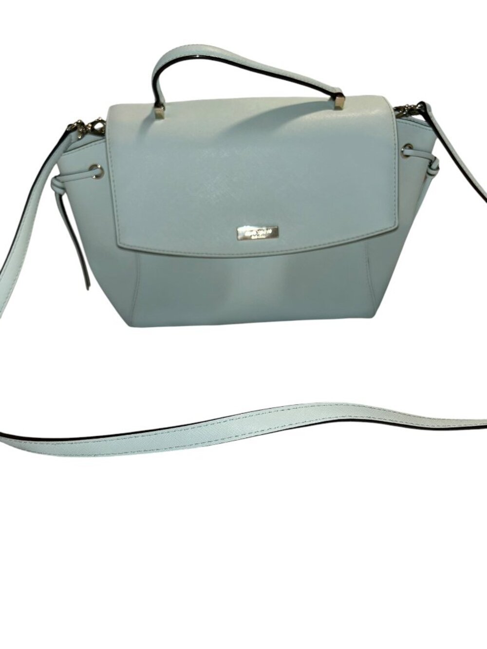 kate spade Laurel Way Lilah Light Blue Saffiano Leather Top-Handle Crossbody Bag